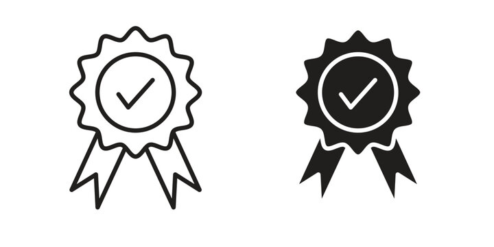 Badge icon collection on white background. Vector icon art.