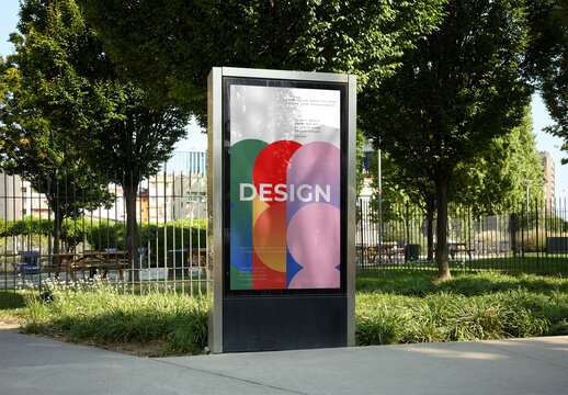 Mockup Of Vertical Customizable Sign In City