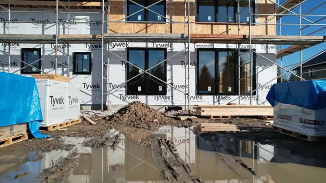 Residential construction site for safety training and project management