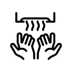 Fototapeta premium hand dryer outline icon vector design good for web or mobile app