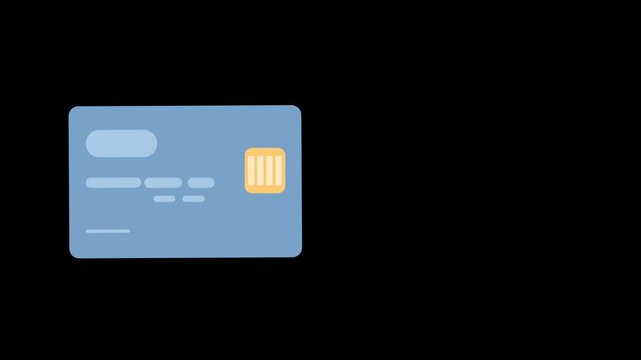 credit cards bank financial animation