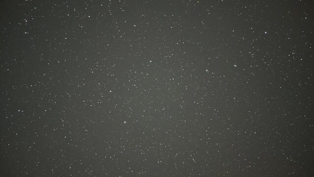 A clear night sky full of twinkling stars in deep darkness, the starry sky in March, time-lapse video, 27798 Hude, Germany