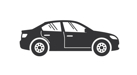 Obraz premium A sleek black car drives on the road with motion blur