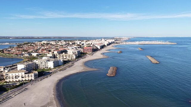 Palavas-les-flots (34250) dans le d&eacute;partement de l'h&eacute;rault en r&eacute;gion occitanie.