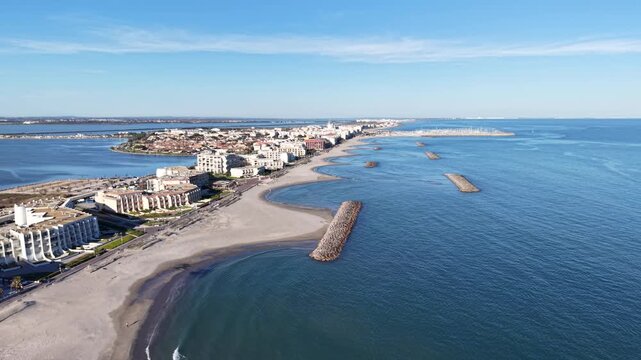 Palavas-les-flots (34250) dans le d&eacute;partement de l'h&eacute;rault en r&eacute;gion occitanie.