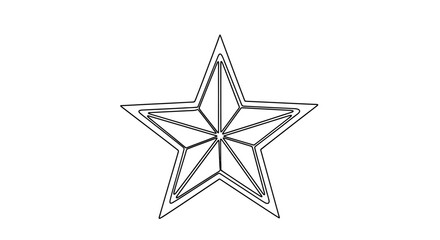 Obraz premium Geometric Star Outline Icon
