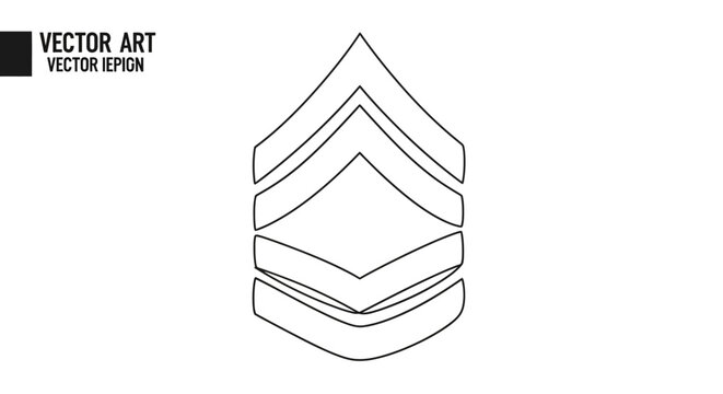 Military Rank Insignia - Sergeant Stripes Vector Graphic Illustration