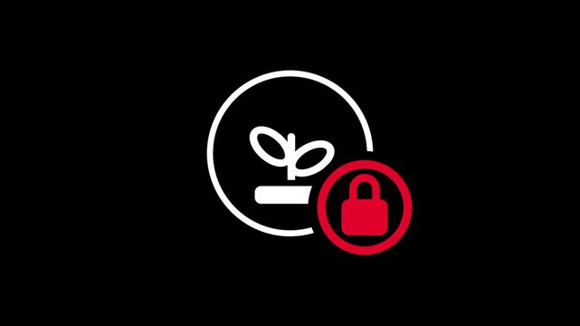 The small plant sprout icon inside a circle with a red lock implies that gardening features or nature growth options are currently locked for use