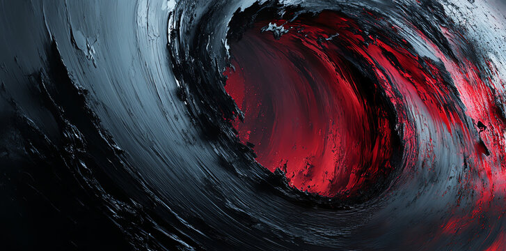 Wave Vortex Red Dark Abstract