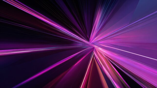 Abstract illustration of converging pink and purple neon lines toward a vanishing point