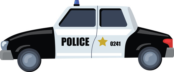 Stylized Cartoon Police Patrol Car © aiphoto-eg