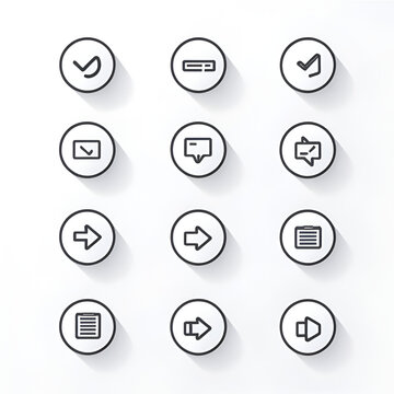 Replay icons on white background. EPS 10. Editable linear style stroke. Vector icon