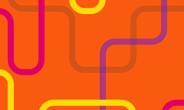 Abstract Colorful Lines and Shapes Pattern.
