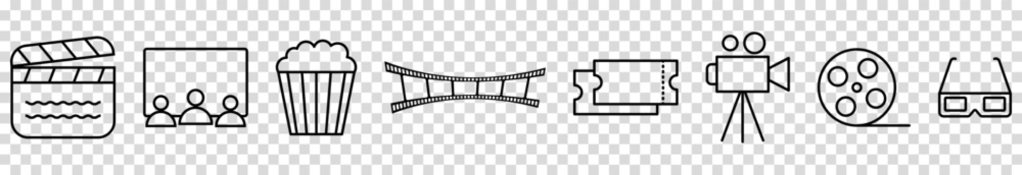Cinema line icons