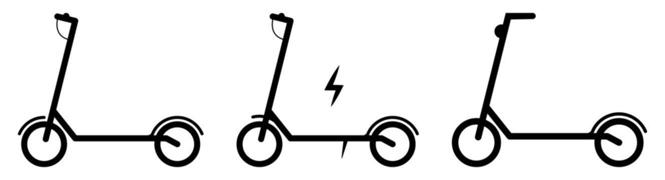 Electric scooter icons