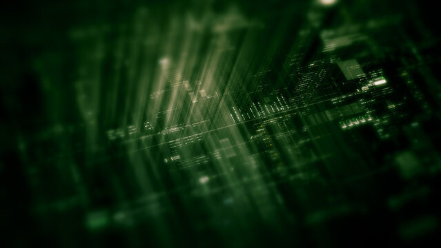 Futuristic digital data network with glowing cyber interface grids and dynamic light streams representing artificial intelligence, cybersecurity, fintech systems, blockchain infrastructure, and cloud 