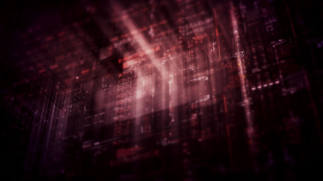 Futuristic digital data network with glowing cyber interface grids and dynamic light streams representing artificial intelligence, cybersecurity, fintech systems, blockchain infrastructure, and cloud 