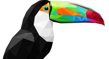 Colorful Toucan Bird Closeup Profile View. © Sego