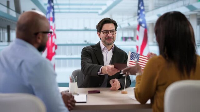 Happy Couple Receives Green Card With Help
