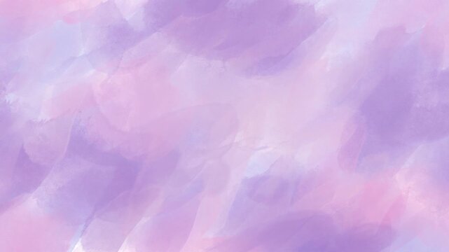 ゆっくりと横に流れる紫とピンクの水彩テクスチャ。 パステルカラーで優しい雰囲気の背景アニメーション。女性的で柔らかいニュアンスカラーの4K壁紙動画