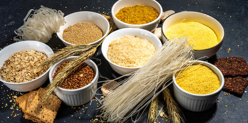 Selection of gluten free cereals