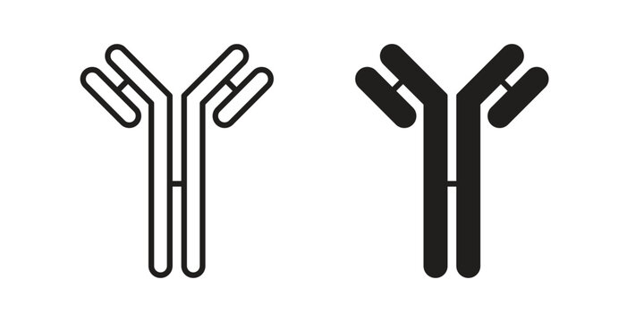 Antibody icon in line design. editable stroke icon vector. EPS10