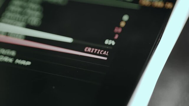 Indicator bar at a CRITICAL level