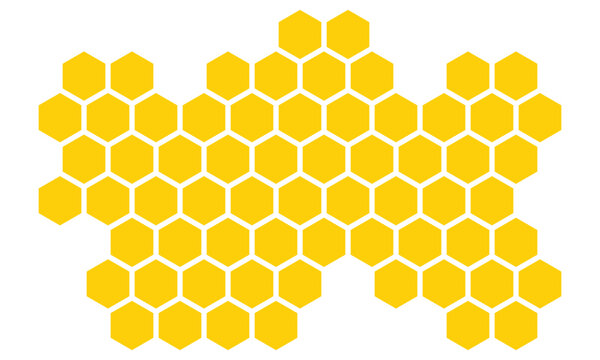 abstract yellow honeycomb pattern perfect for banner poster background.