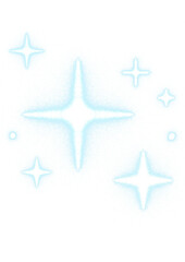 glowing blue stars, set of stars overlay design element © Iuliia