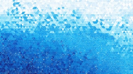 Obraz premium An ombre blue mosaic background with a smooth gradient and small geometric tiles, creating a decorative and elegant visual texture.