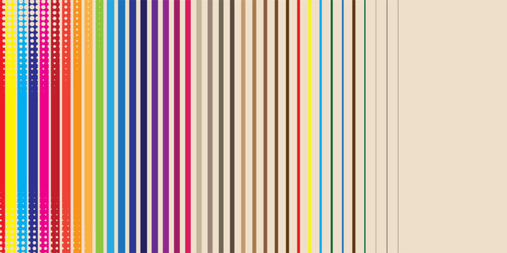 Abstract retro 70s background vector. Colorful vintage 1970 grunge stylish wallpaper with lines, stripes shapes. Illustration design suitable for poster, banner, decorative, wall art.