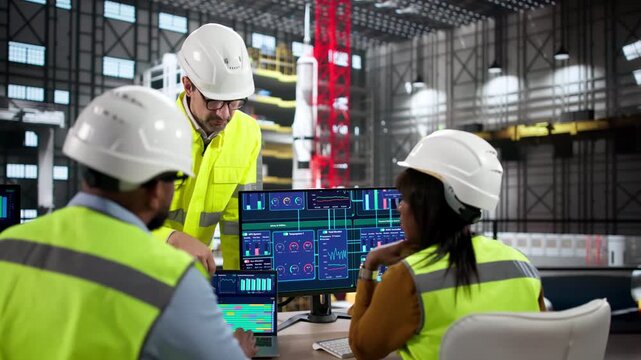 Diverse Team Of Engineers Working