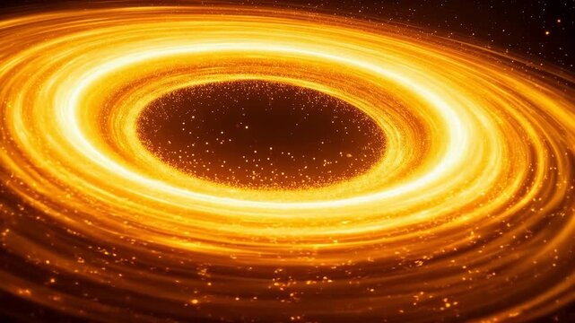 Golden swirling cosmic ring