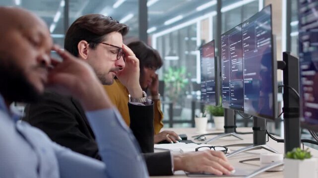 Frustrated Software Developers In Office