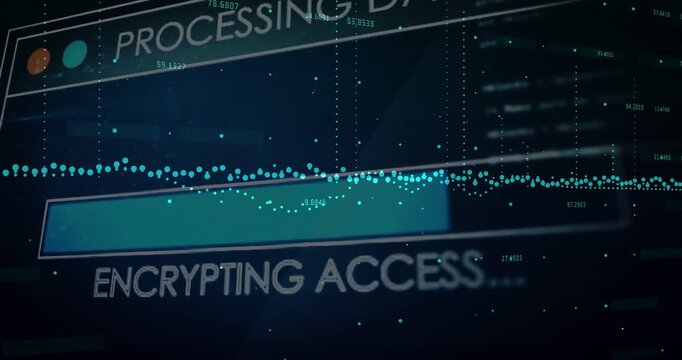 Vertical video: Animating teal HUD wave after CONNECTING label appearing filling bar locking access