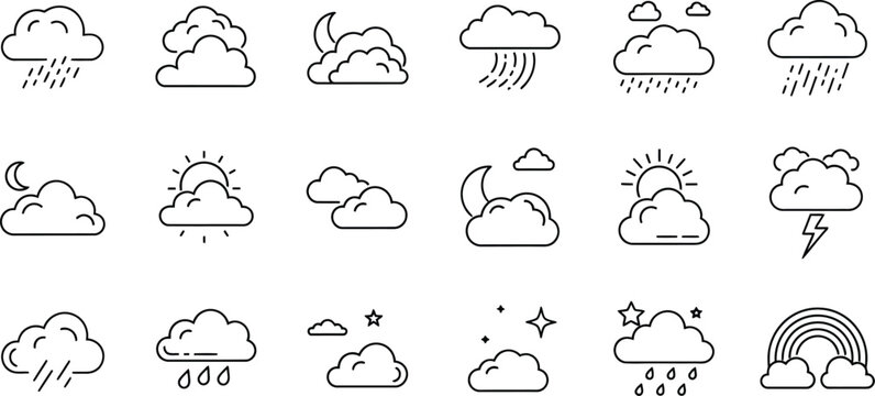 Weather icons for forecasting and climate information