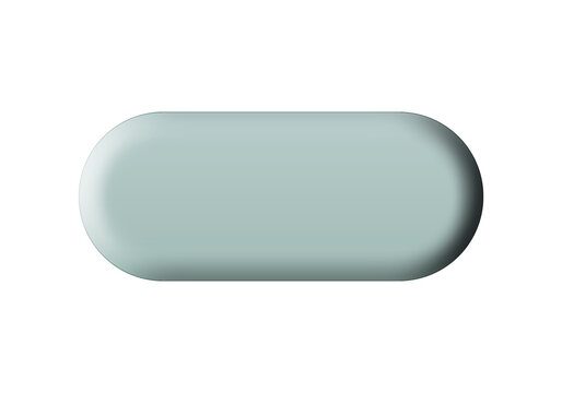 Bot&oacute;n ovalado con volumen en color verde menta p&aacute;lido