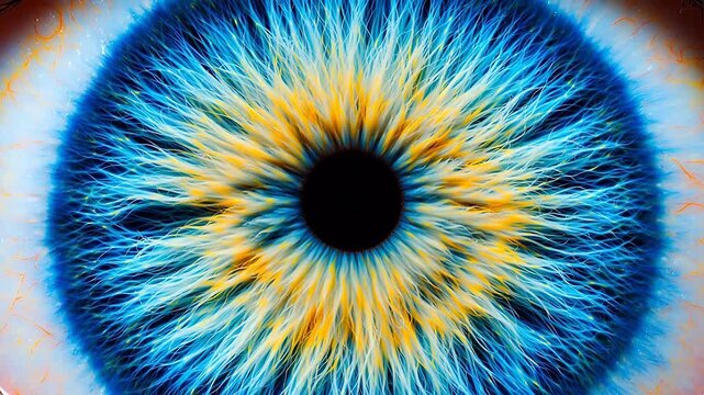 Closeup of a colorful eye