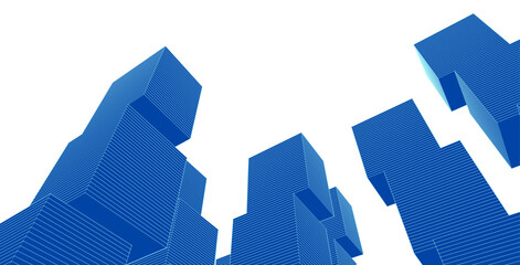 Fototapeta premium abstract modular architecture 3d illustration