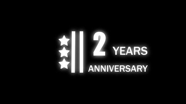 Celebration Milestone 112 Years Anniversary Countdown Sparkling Stars Glittering Background Dark Typography