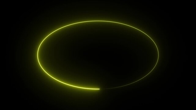 Neon oval frame background