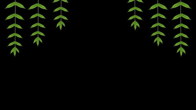 Indian Traditional palm Leaves toran animation. Decoration for Indian Hindu Auspicious Occasion