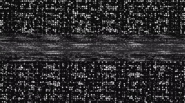 Seamless Retro Signal Distortion with VHS Texture, Digital Noise and Analog Glitch Wide