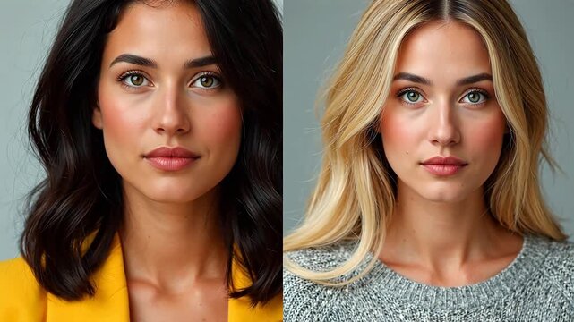 Two women with different hair colors