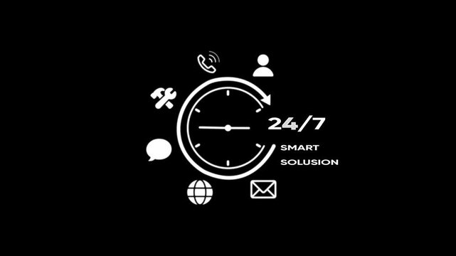 24/7 Smart Solution Clock Customer Service Support