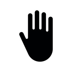 Obraz premium Solid Dark Silhouette Of Human Hand Gesture