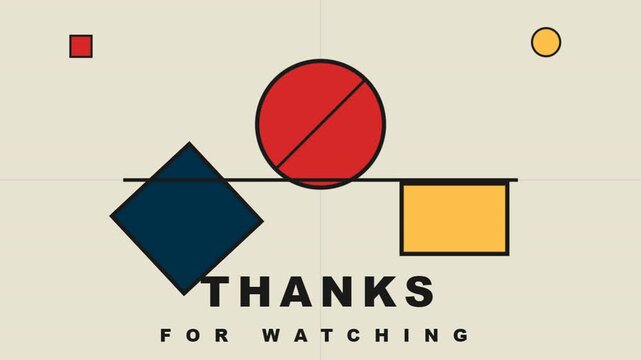 Minimalist visual concept of gratitude with primary colors and geometric forms