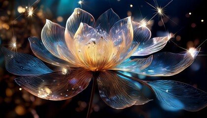 Naklejka premium Radiant Abstract Botanical Creation Sparkling Textures High Resolution Photos