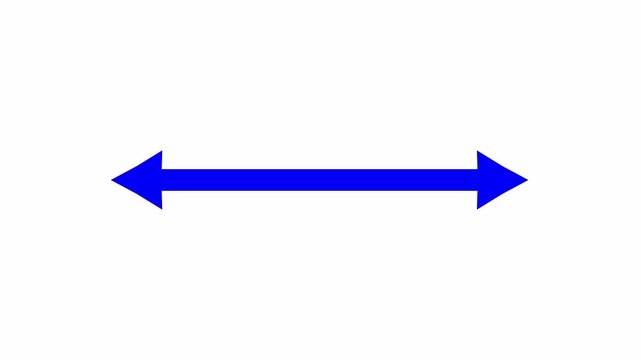 double side arrow icon distance concept double side arrow animation left and right side arrow  animation in transparent background in 4K animation with alpha channel 