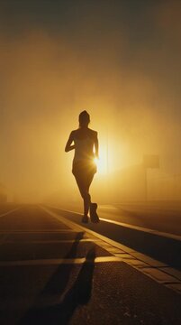 man running on the road